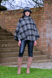 Poncho IRELAND - Poncho Tartan Gris