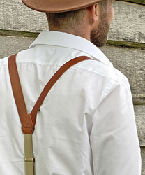 Bretelles Leather WORK Cognac