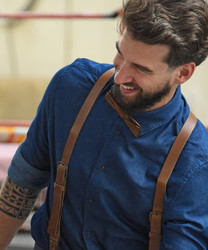 Bretelles Leather WORK Brown