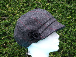 Cap IRELAND - Newsboy Cap Grey/Red