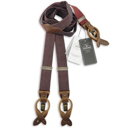 Sir Redman - Bretelles Work Burgundy Denim
