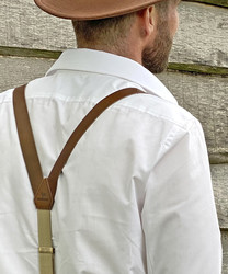 Bretelles Leather WORK Brown